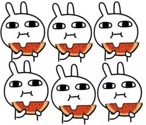 吃瓜人简笔画,趣味横生的日常瞬间